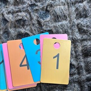 Colorful Numbered Tags